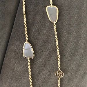 Kendra Scott grey and gold necklace